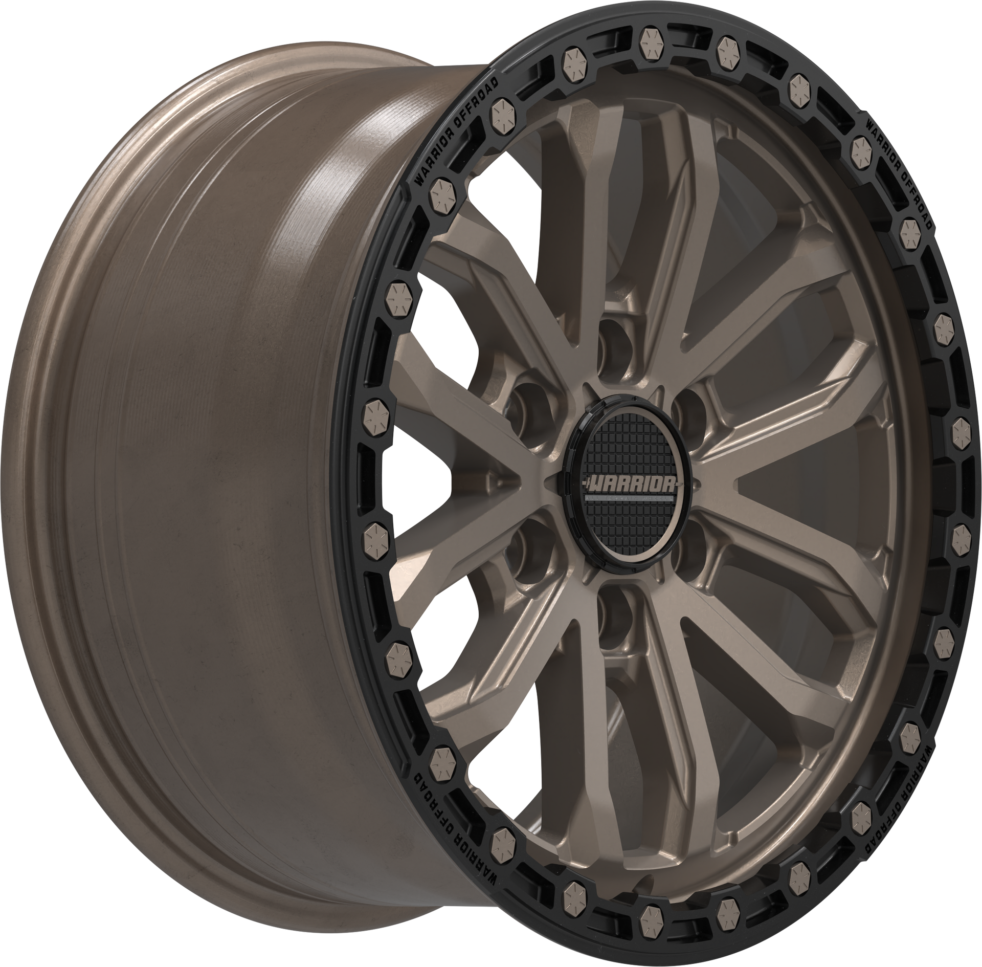 WARRIOR HULK SATIN BRONZE / SATIN BLACK LIP Size:18X9.0 PCD:6/139.7 ET18P