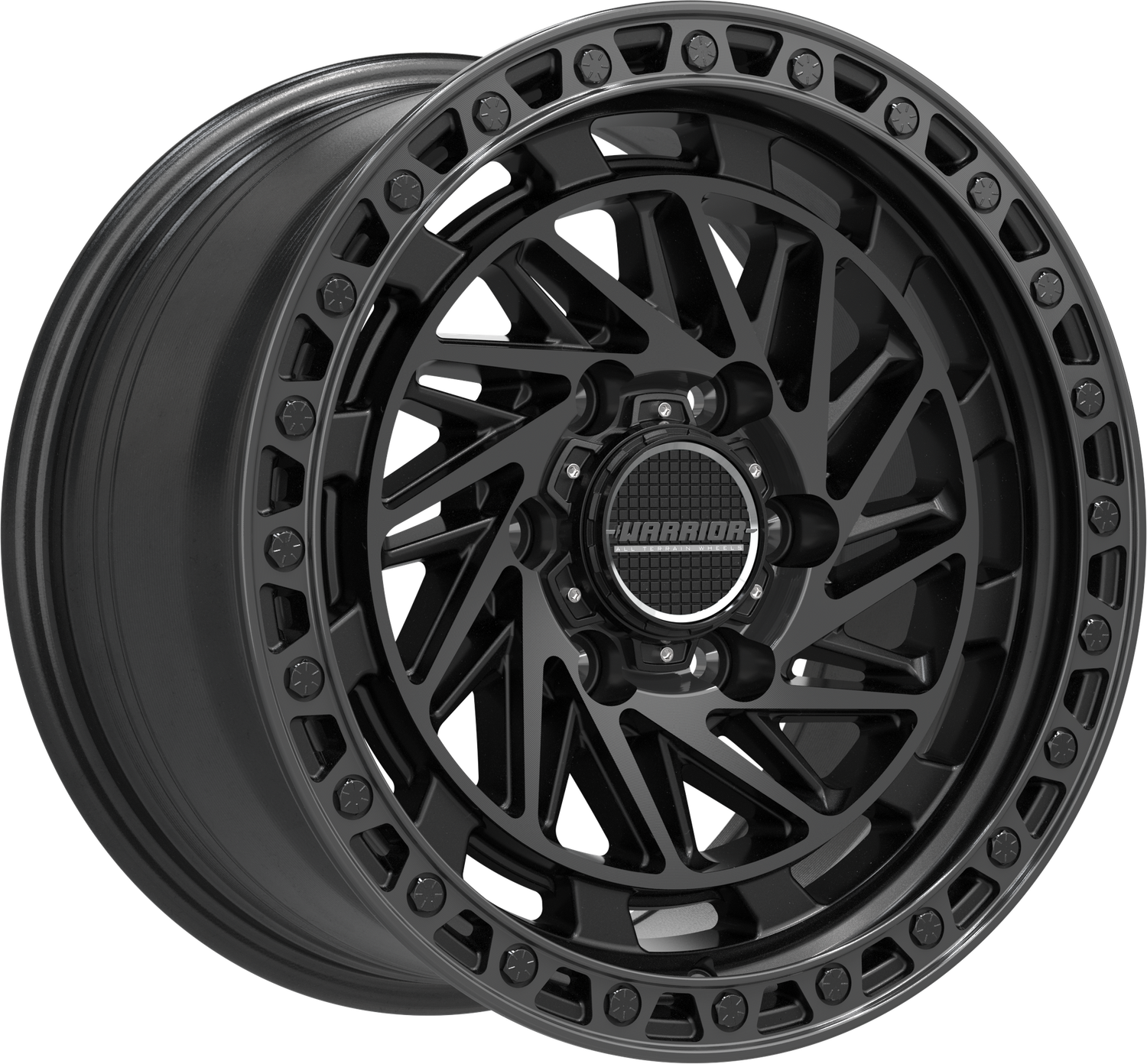 WARRIOR ZEUS GLOSS BLACK / DARK TINT FACE Size:18X9.0 PCD:6/139.7 ET38P [RIGHT SIDE]