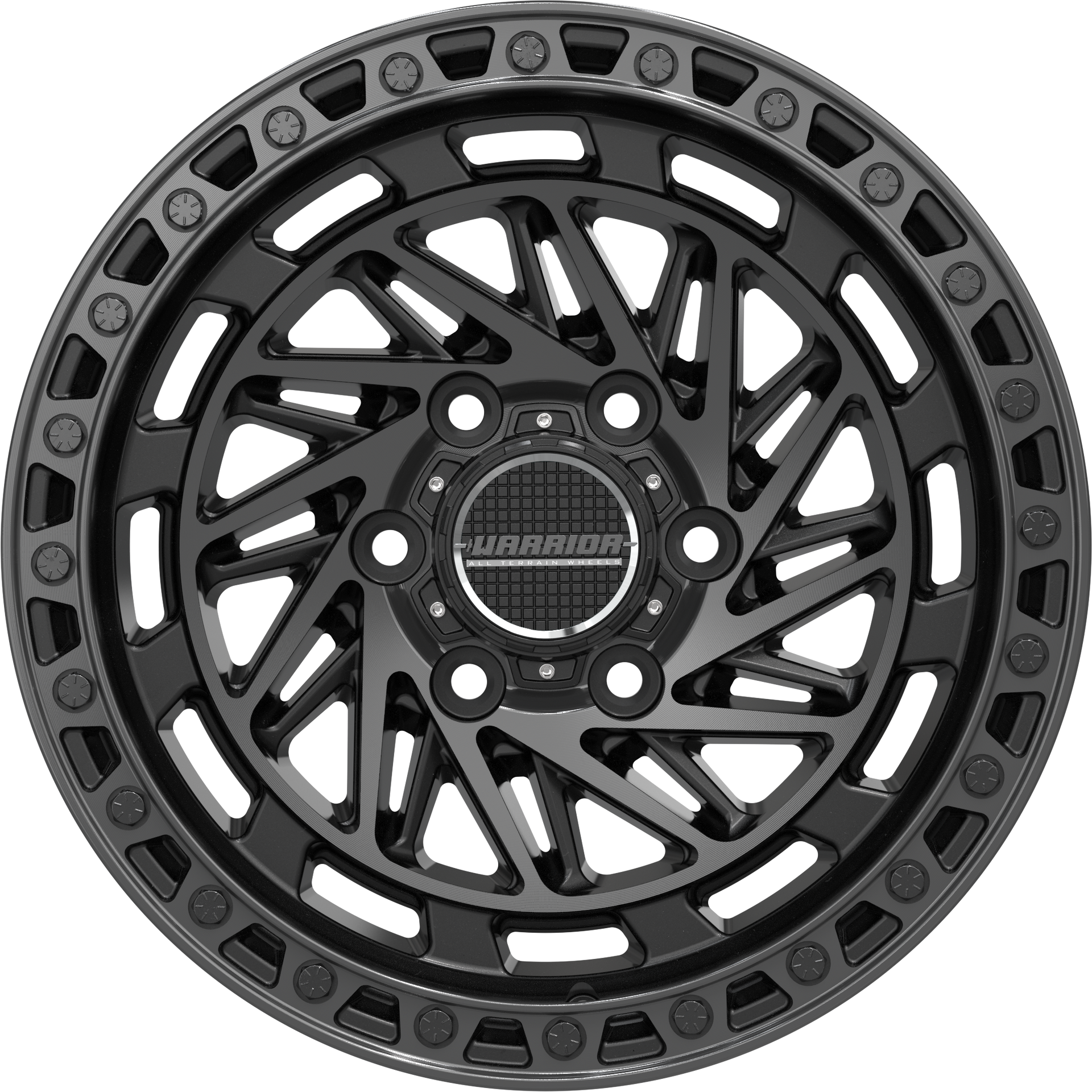 WARRIOR ZEUS GLOSS BLACK / DARK TINT FACE Size:18X9.0 PCD:6/139.7 ET38P [RIGHT SIDE]