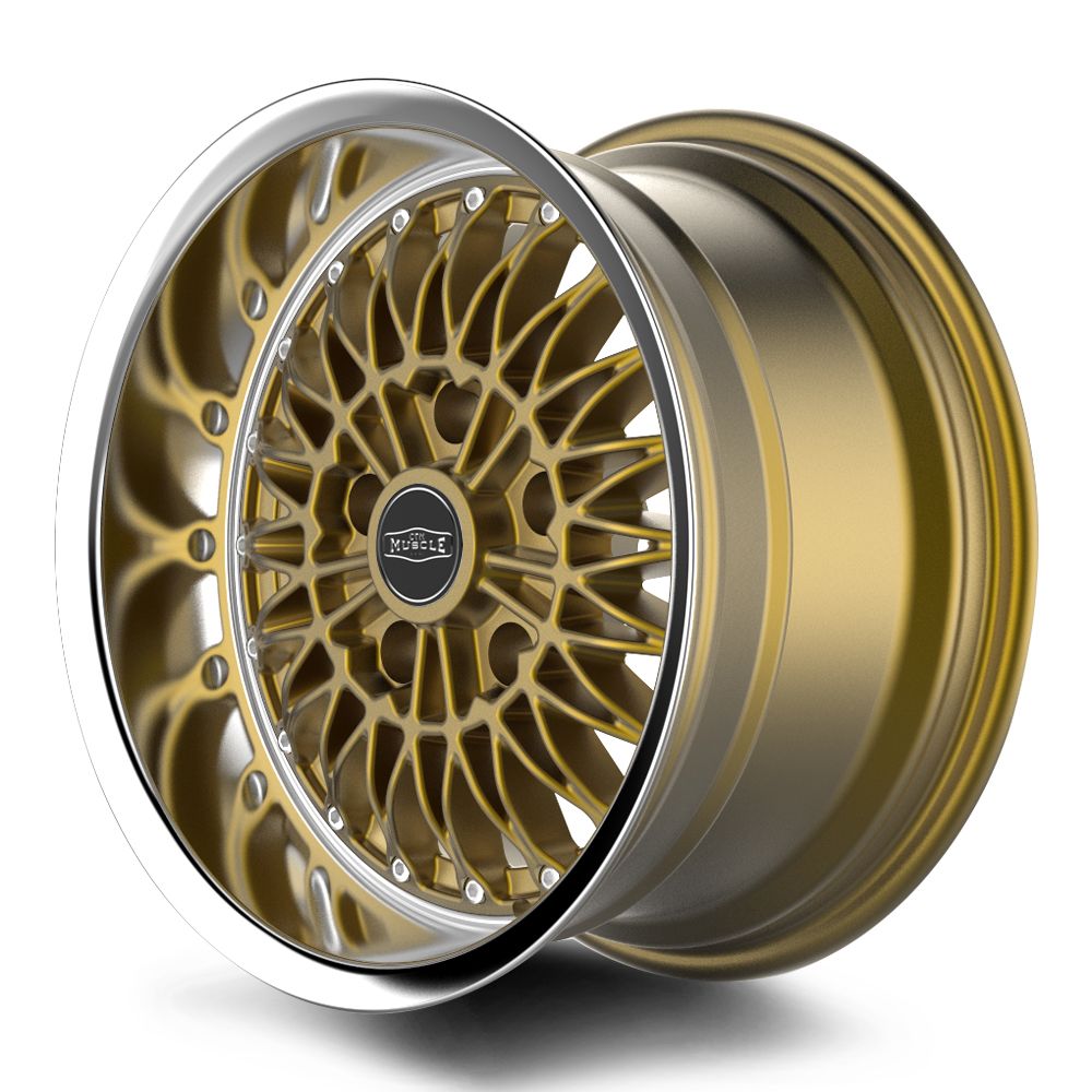 CTM MUSCLE SPIDER GOLD / MACHINED LIP Size:15x7J ***CUSTOM FITMENT***