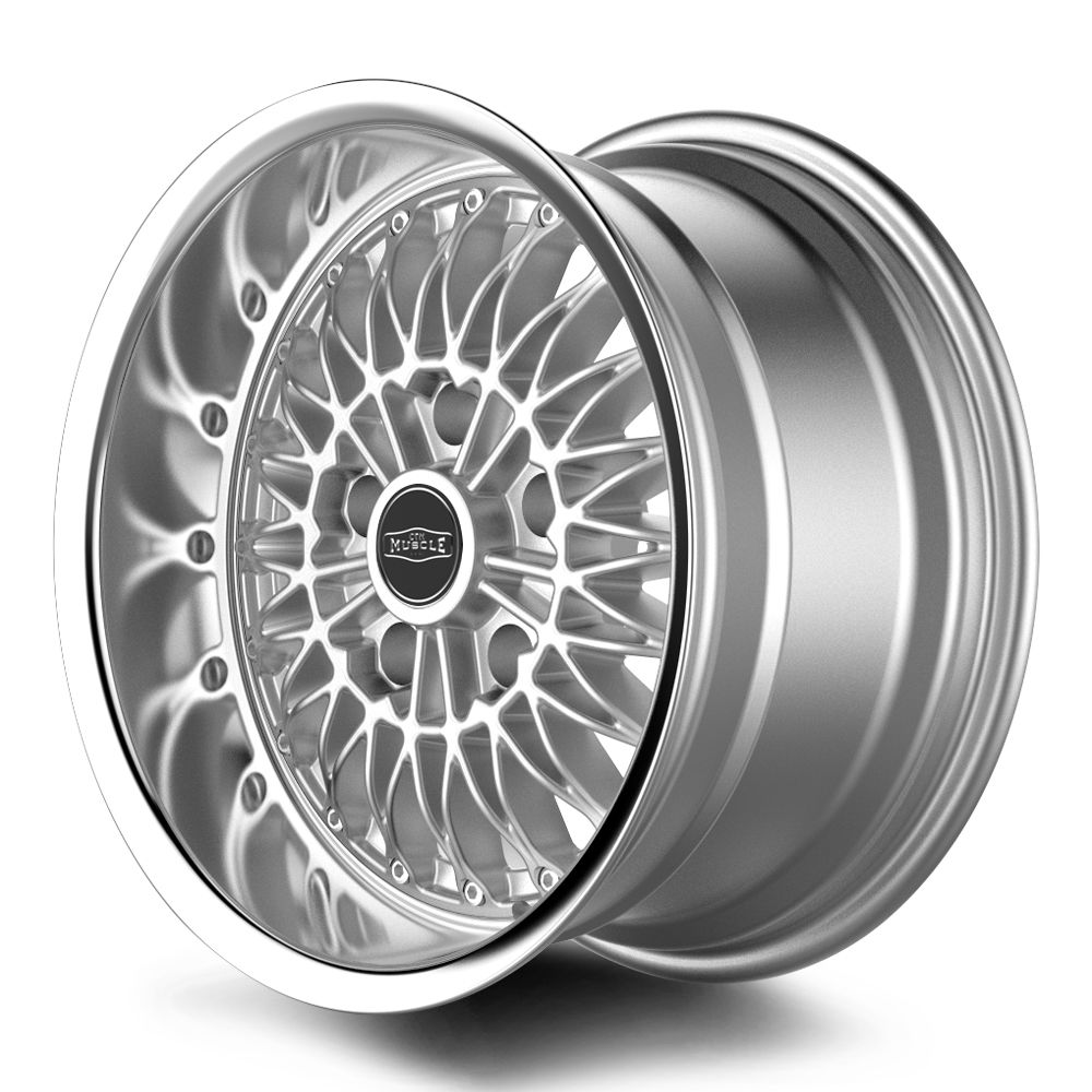CTM MUSCLE SPIDER SILVER / MACHINED LIP Size:15x10J ***CUSTOM FITMENT***