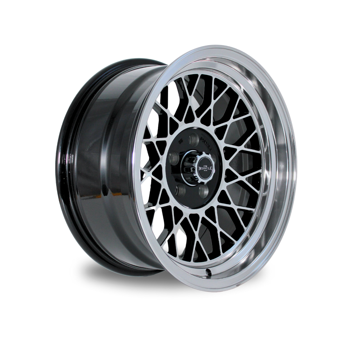 CTM MUSCLE HOTWIRE BLACK / MACHINED Size:15x8J ***CUSTOM FITMENT***