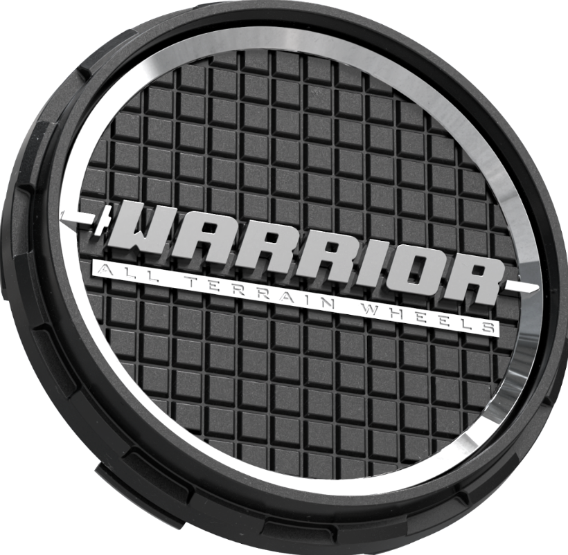 WARRIOR HULK/THOR CENTER CAP REPLACEMENT - SATIN BLACK/CHROME