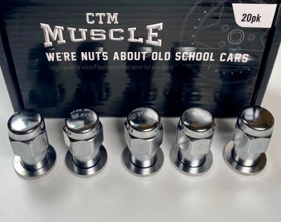 CTM MUSCLE CHROME MAG SHANK WHEEL NUT 7/16 UNF SET 20