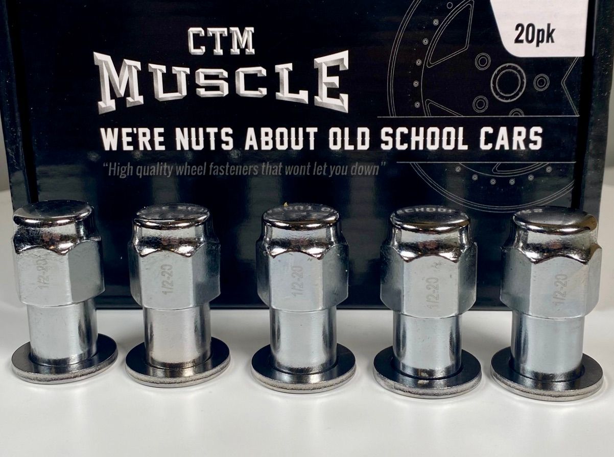 CTM MUSCLE CHROME MAG SHANK WHEEL NUT 1/2" SET 20