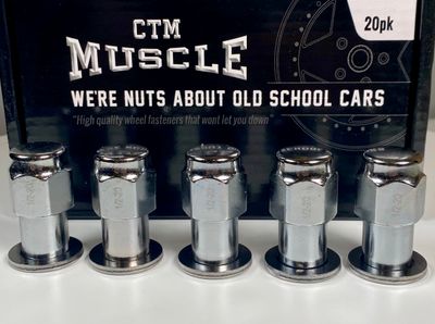 CTM MUSCLE CHROME MAG SHANK WHEEL NUT 1/2" SET 20