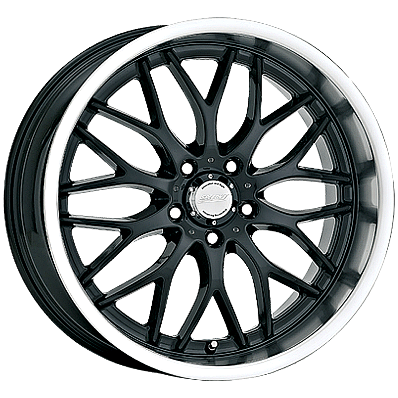 SPEEDY CHEETAH GLOSS BLACK / MACHINED LIP Size:19X8.5 PCD:5/114.3 ET35 (BA-BF FALCON FITMENT)