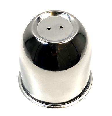 CHROME PUSH THROUGH DOME CENTER CAP - LARGE