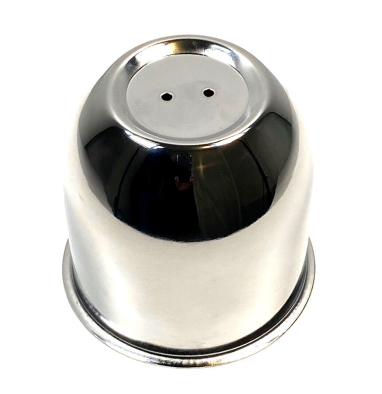 CHROME PUSH THROUGH DOME CENTER CAP - MEDIUM
