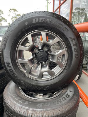 *USED PACKAGE* SET OF 4 GENUINE SUZUKI JIMNY WHEELS WITH  DUNLOP TYRES