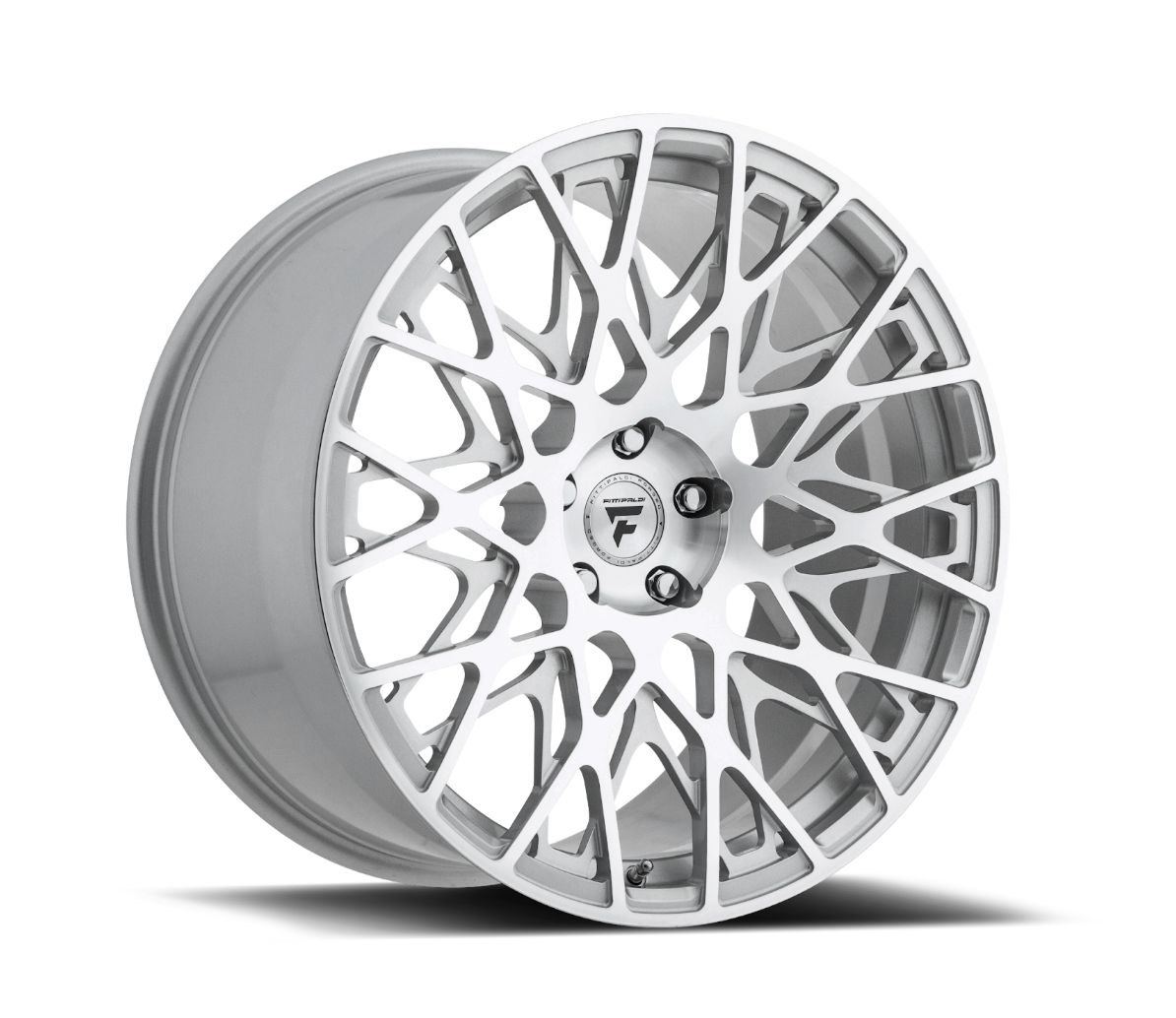 FITTIPALDI FORGED FSF08 - MACHINED FACE  / GLOSS SILVER ACCENT 20 x 10.5 ET: 38P - PCD: BLANK - 4 OR 5 STUD