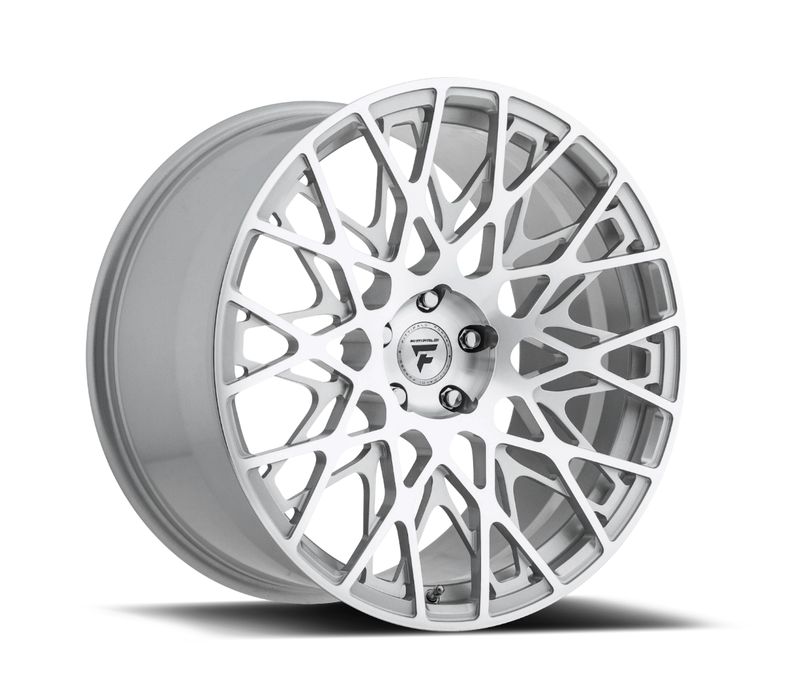 FITTIPALDI FORGED FSF08 - MACHINED FACE  / GLOSS SILVER ACCENT 20 x 9.0 ET: 35P - PCD: BLANK - 4 OR 5 STUD