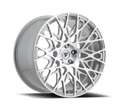 FITTIPALDI FORGED FSF08 - MACHINED FACE  / GLOSS SILVER ACCENT 20 x 10.5 ET: 38P - PCD: BLANK - 4 OR 5 STUD