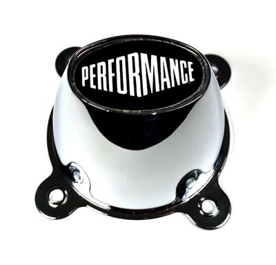 CLASSIC "PERFORMANCE" OVAL STYLE CHROME SCREW ON CENTER CAP