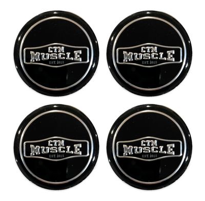 CTM MUSCLE BLACK DECAL - SET OF 4 (WITH BAND)