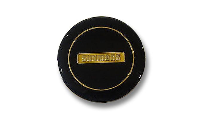 SIMMONS BLACK & GOLD PUSH IN CENTER CAP