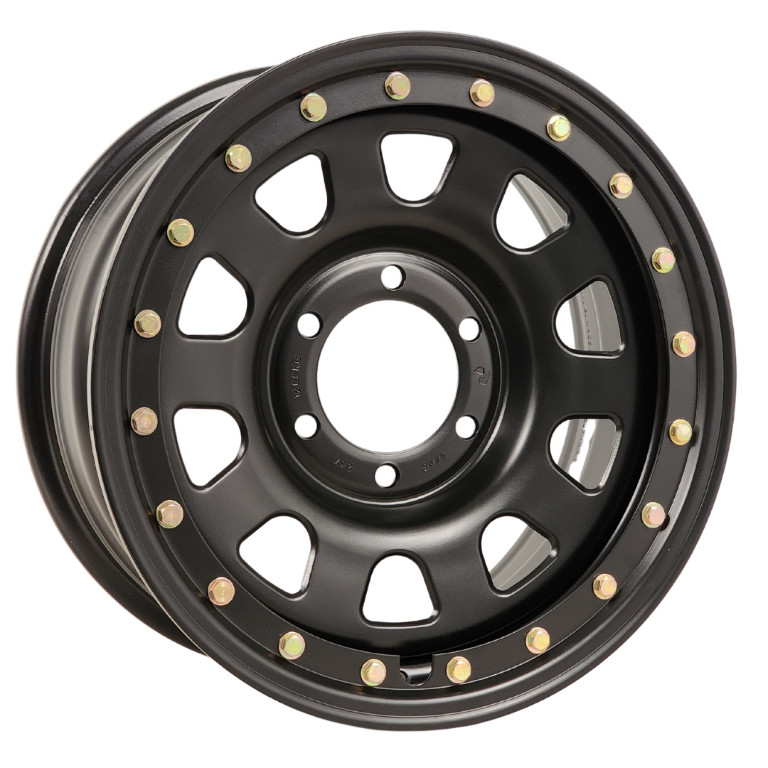 PDW OUTBACK D-SLOT IMITATION BEADLOCK BLACK Size:16x8 PCD:6/139.7 ET:22N