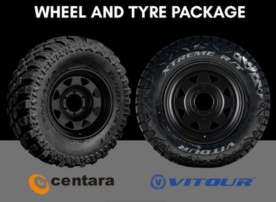 BLACK SUNRAYSIA WHEEL AND TYRE PACKAGE - Size:16X8 PCD:6/139.7 - CHOOSE YOUR TYRE OPTIONS