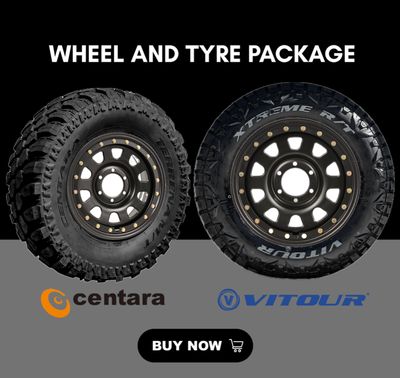 BLACK SUNRAYSIA D-WHEEL WITH SIMULATION BEADLOCK AND TYRE PACKAGE - Size:16X8 PCD:6/139.7 - CHOOSE YOUR TYRE OPTIONS