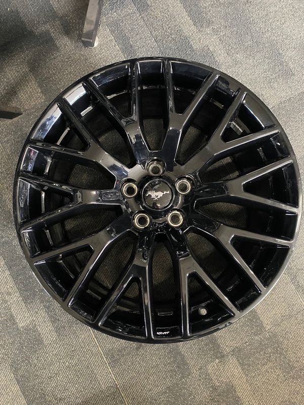 1 x 19"x9" MUSTANG FM FN SERIES GLOSS BLACK FRONT ALLOY RIM -  SINGLE WHEEL ONLY - EXCELLENT CONDITION