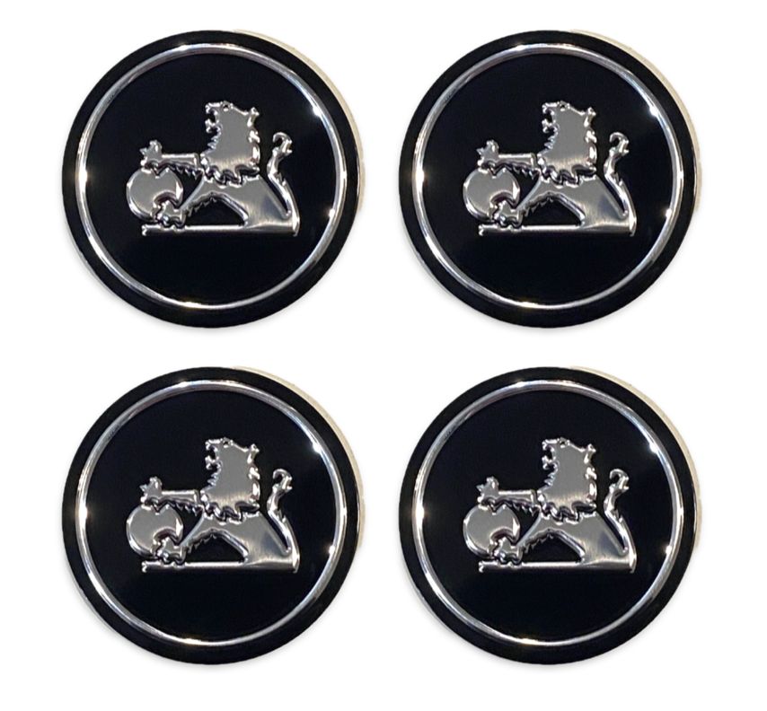 HOLDEN LION (WITH TAIL) BLACK DECAL - LARGE - SET OF 4 - 50mm