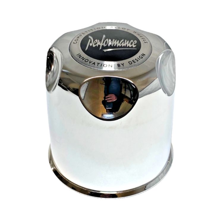 PERFORMANCE 4X4 CHROME PLASTIC PUSH THROUGH DOME CENTER CAP - TALL