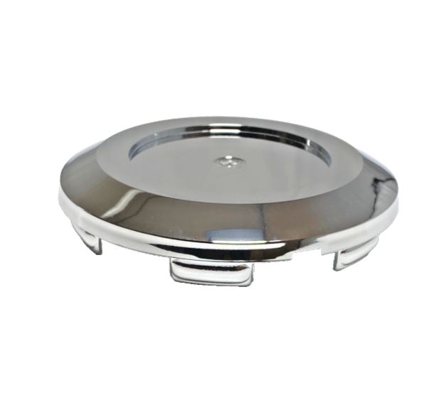 PERFORMANCE WHEELS CHROME PLASTIC PUSH-IN FLAT CENTER CAP