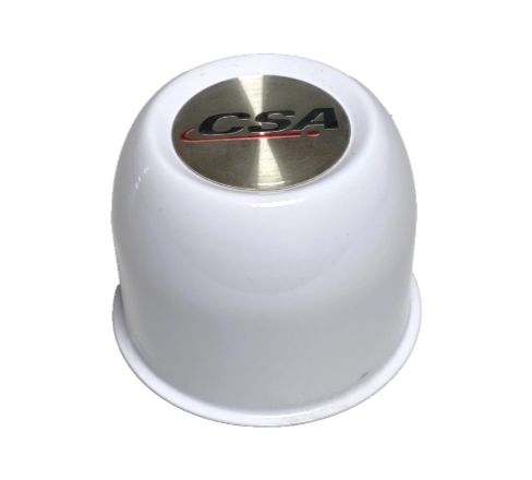 CSA WHITE DOMED PRESSED STEEL CENTER CAP