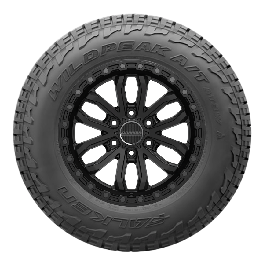 WARRIOR HULK SATIN BLACK WITH FALKEN AT3W OR AT4W TYRE PACKAGE Size:18X9.0 PCD:6/139.7 ET18P