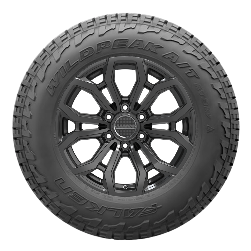 WARRIOR THOR GLOSS BLACK WITH FALKEN AT3W OR AT4W TYRE PACKAGE Size:18X9.0 PCD:6/139.7 ET18P