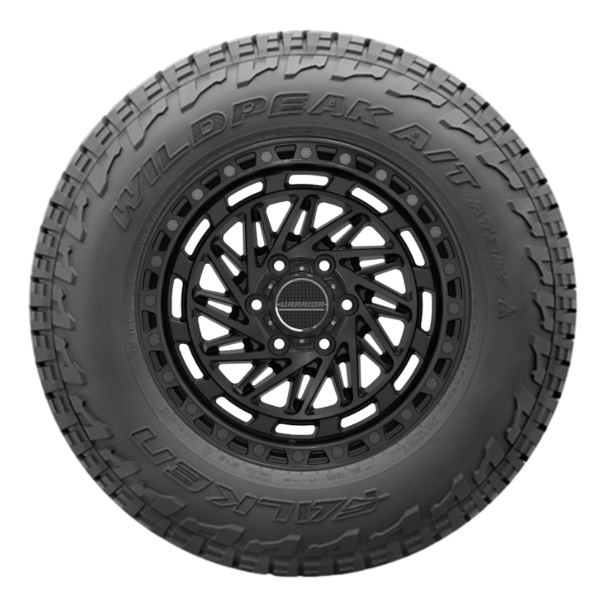 WARRIOR ZEUS GLOSS BLACK / DARK TINT FACE WITH FALKEN AT3W OR AT4W TYRE PACKAGE Size:18X9.0 PCD:6/139.7 ET18P [LEFT SIDE]