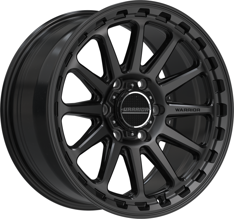 WARRIOR VIDAR BLACK MACHINED DARK TINT - Size:18X9.0 PCD:6/139.7 ET:38P CB: 106.1 [1250kg Load Rated]