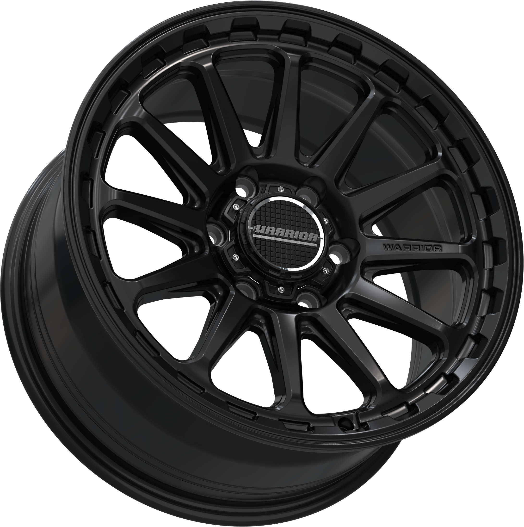 WARRIOR VIDAR SATIN BLACK - Size:18X9.0 PCD:6/139.7 ET:38P CB: 106.1 [1250kg Load Rated]