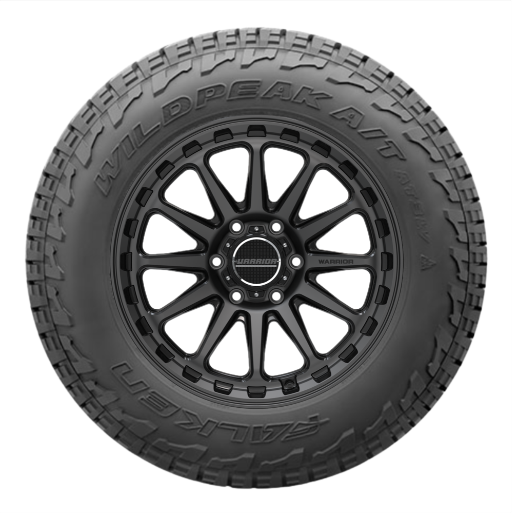 WARRIOR VIDAR SATIN BLACK WITH FALKEN AT3W OR AT4W TYRE PACKAGE Size:18X9.0 PCD:6/139.7 CB: 106.1 [1250kg Load Rated]