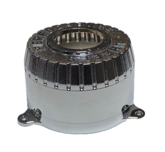 PERFORMANCE WHEELS 4X4 EMBOSSED 3 LUG SCREW-ON CHROME PLASTIC CENTER CAP