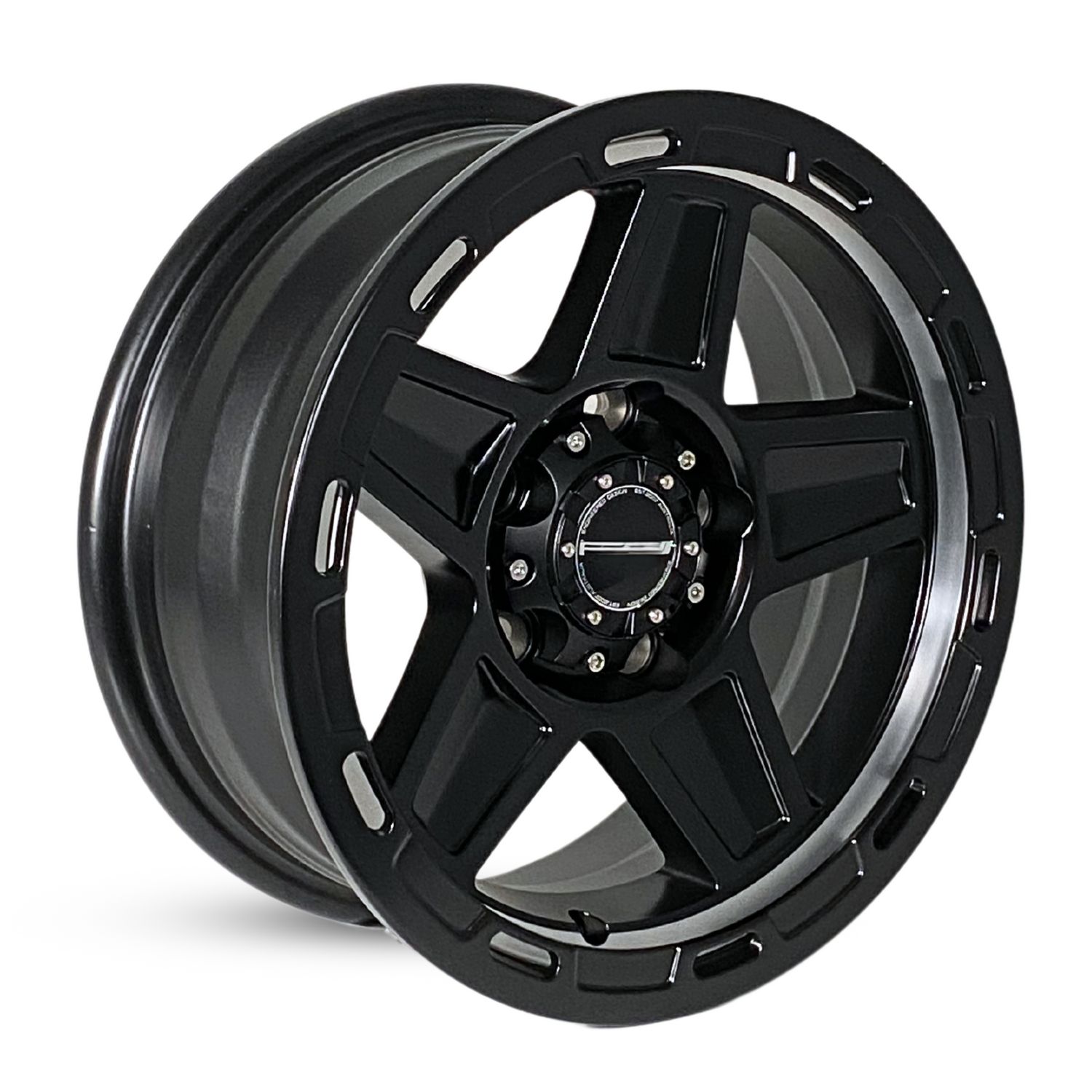 CTM SELECT+ 5 SPOKE TRAILER SATIN BLACK ALLOY Size:14x5.5 PCD:5/114.3 ET0 (FORD FALCON HUBS)