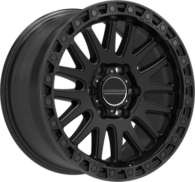 WARRIOR ATLAS SATIN BLACK & DARK TINT LIP Size:18X9.0 PCD:6/139.7 ET38P [1450kg Load Rated]