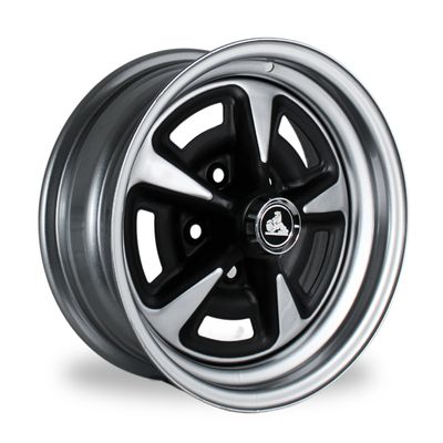 CTM MUSCLE GTS STEEL BLACK/SILVER FACE Size:15x6 PCD:5/120.65 ET:6P