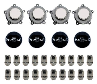 CLASSIC MAG WHEEL ACCESSORY RESTO KIT (SCREW IN CAP SHORT - TAPER NUT)