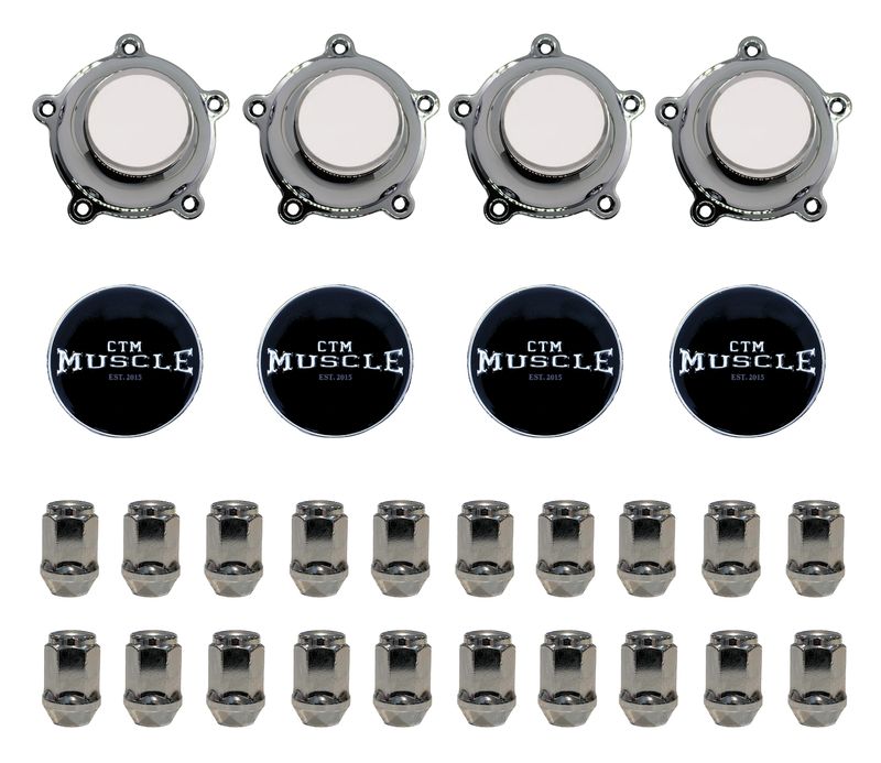 CLASSIC MAG WHEEL ACCESSORY RESTO KIT (SCREW IN CAP SHORT - TAPER NUT)