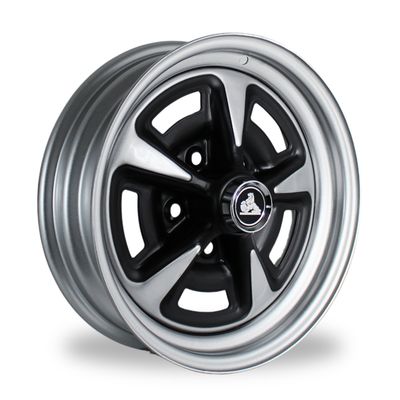 CTM MUSCLE GTS STEEL BLACK/SILVER FACE Size:15x4.5 PCD:5/120.65 ET:6P