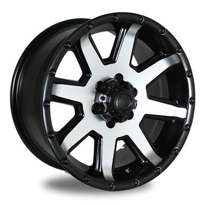 *LAST SET* ULTRA CRUSHER SATIN BLACK / MACHINE FACE Size:16x8 PCD:6/114.3 ET:15