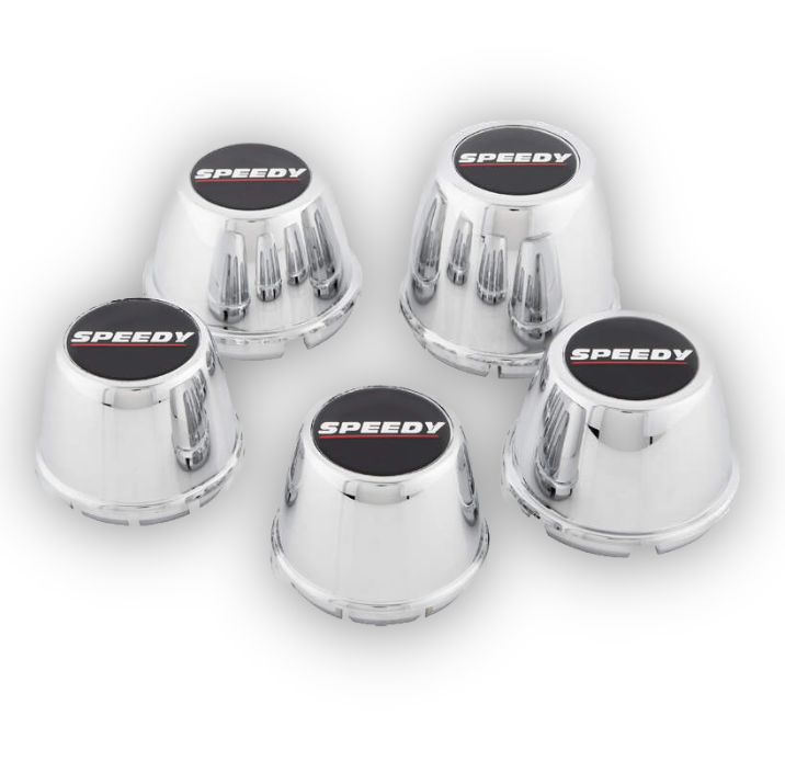 SPEEDY WHEELS CHROME PUSH IN CAP SPEEDY WHEELS CHROME PUSH IN CAP