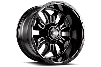 GRID GD11 GLOSS BLACK / DOUBLE BLACK TINT Size:17X9 PCD:6/139.7 ET35 (RANGER FACTORY GUARD FITMENT)