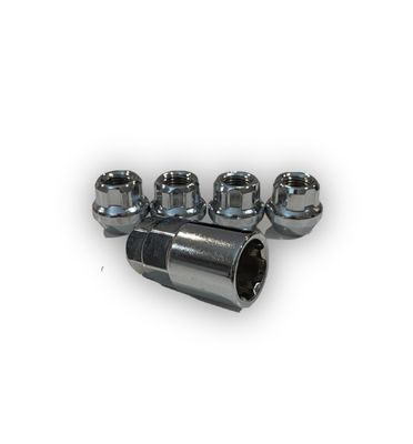 TAPER LOCK NUT SET 7/16 UNF CHROME - OPEN END SHORT