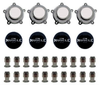 CLASSIC MAG WHEEL ACCESSORY RESTO KIT (SCREW IN CAP SHORT - MAG SHANK NUT)