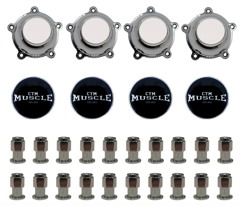 CLASSIC MAG WHEEL ACCESSORY RESTO KIT (SCREW IN CAP SHORT - MAG SHANK NUT)