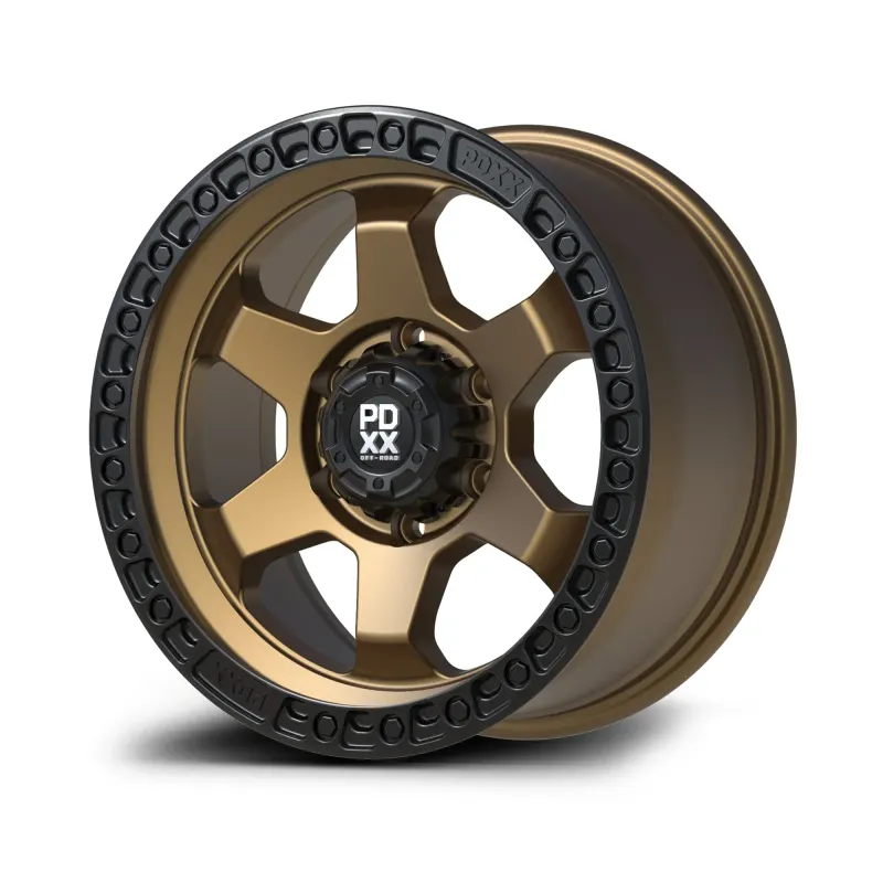 PDXX OFFROAD DOMINATOR 17X8.5J PCD: 6/139.7 ET: 0 SATIN BRONZE SATIN BLACK LIP