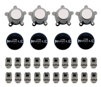 CLASSIC MAG WHEEL ACCESSORY RESTO KIT (SCREW IN CAP TALL - TAPER NUT)