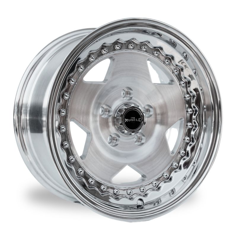 CTM MUSCLE CUSTOM PRO II BRUSHED ALLOY CENTER / POLISHED LIP Size:15x7J ***CUSTOM FITMENT***